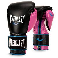 Перчатки Боксерские Everlast Womens Powerlock Hook Loop Training Gloves P000007-black-pink