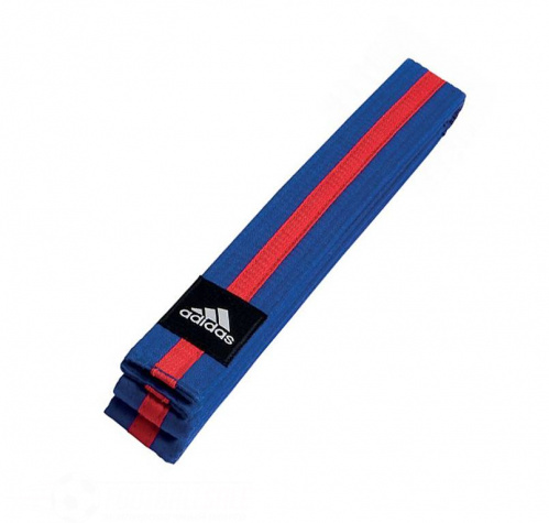 Пояс Для Единоборств Adidas Striped Belt 260 См adiTB02-260-sm-red-blk фото 2