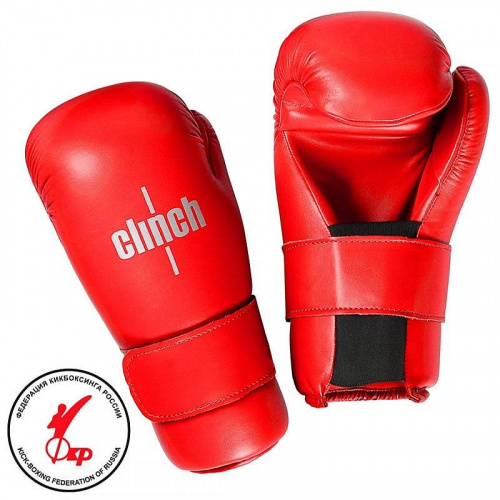 Перчатки Полуконтакт Для Кикбоксинга Clinch Semi Contact Gloves Kick C524 C524-red