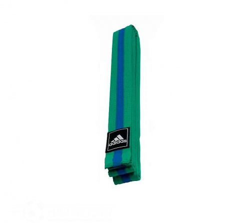 Пояс Для Единоборств Adidas Striped Belt 260 См adiTB02-260-sm-green-blue