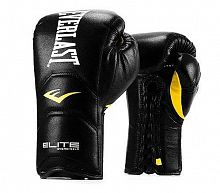 Перчатки Боксерские Everlast Elite Laced Training Gloves P00000679-black
