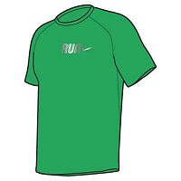 Футболка Nike Л/Атл. Dri-Fit Poly Graphic Top Ss Sr 320714-331