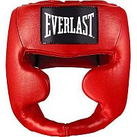 Шлем Боксерский Everlast Martial Arts Leather Full Face 7620-red